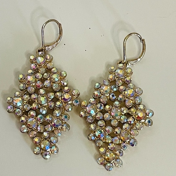 Monet Jewelry - Monet Sparkle Aurora Borealis Stone Gold Tone Dangle